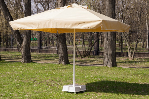 Зонт MISTRAL 300 квадратный с воланом (база в комплекте) бежевый